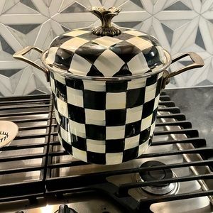 Makenzie Childs Courtly Checked stock pot